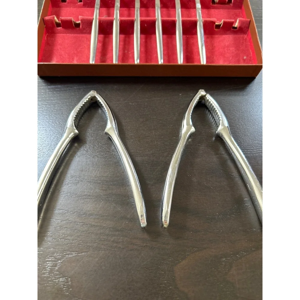 Vintage Kalmar Designs Nutcracker Seafood Tool Set 8 Piece Stainless Steel Italy